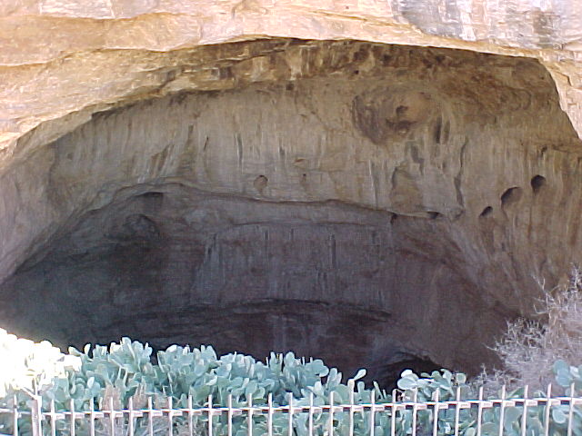 The natural cave entrance