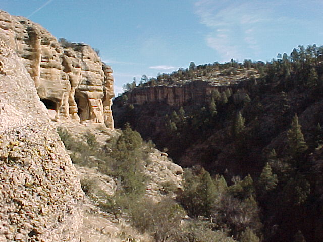 Cliff dwellings from afar